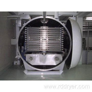 Vacuum freeze drying lyophiliser for food